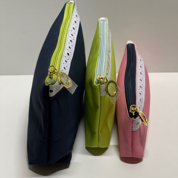 🆕 3 Estée Lauder Cosmetic Bags Blue,Green & Pink - Picture 8 of 16